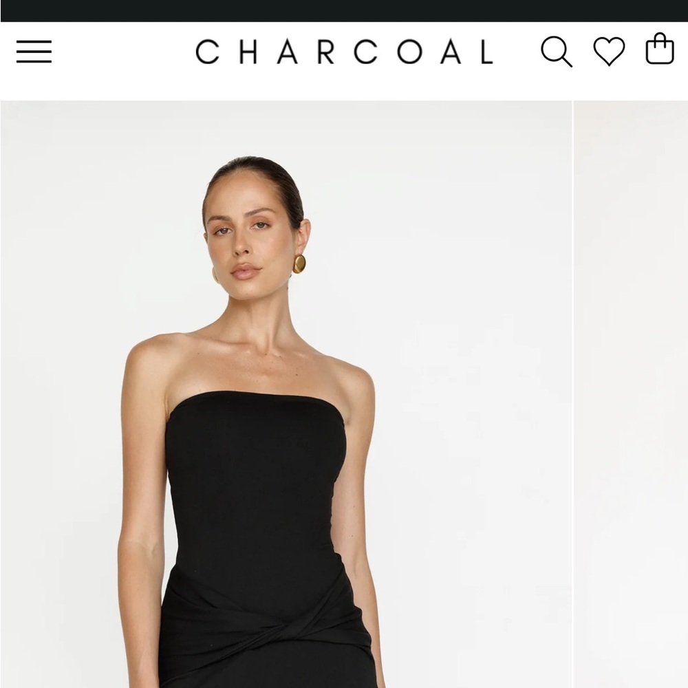 Elegant Black Strapless Dress